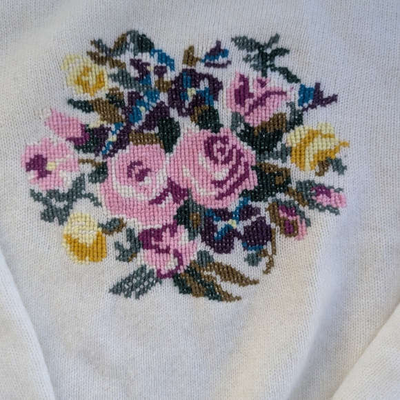 Vintage Woodstock by Bernard Lambswool Angora White Sweater Size 36 / Medium - Picture 3 of 7